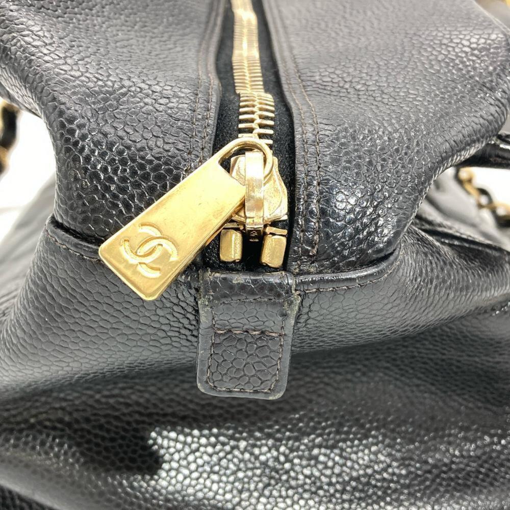 Chanel Matelassé Caviar Skin Chain Shoulder Bag, Black with Gold Hardware, Co... - Picture 8 of 10